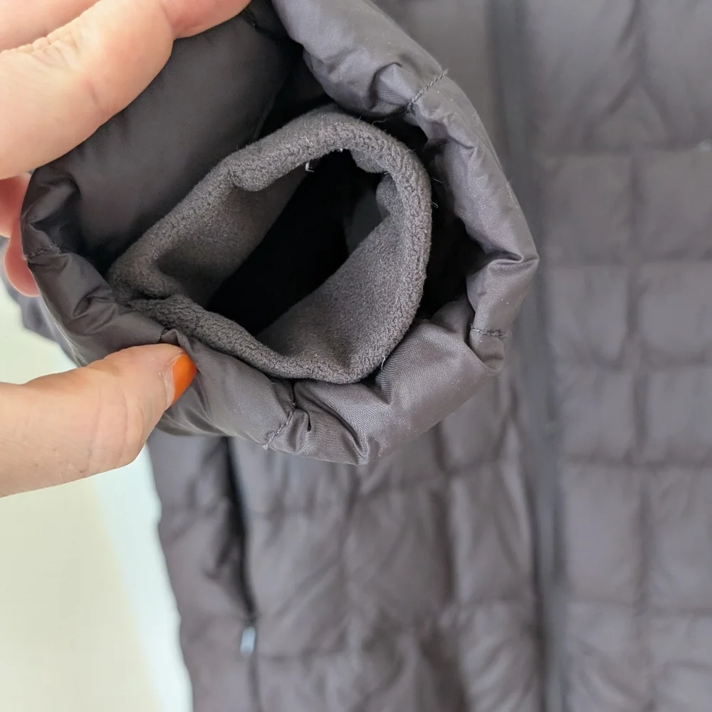 Landsend Silver Goose Down Jacket In Chocolate Brown S - Picture 6 of 13